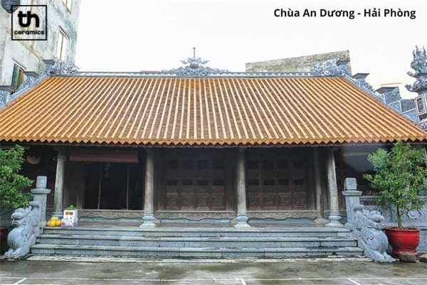Ngói hoàng lưu ly được sử dụng tại chùa An Dương - Hải Phòng